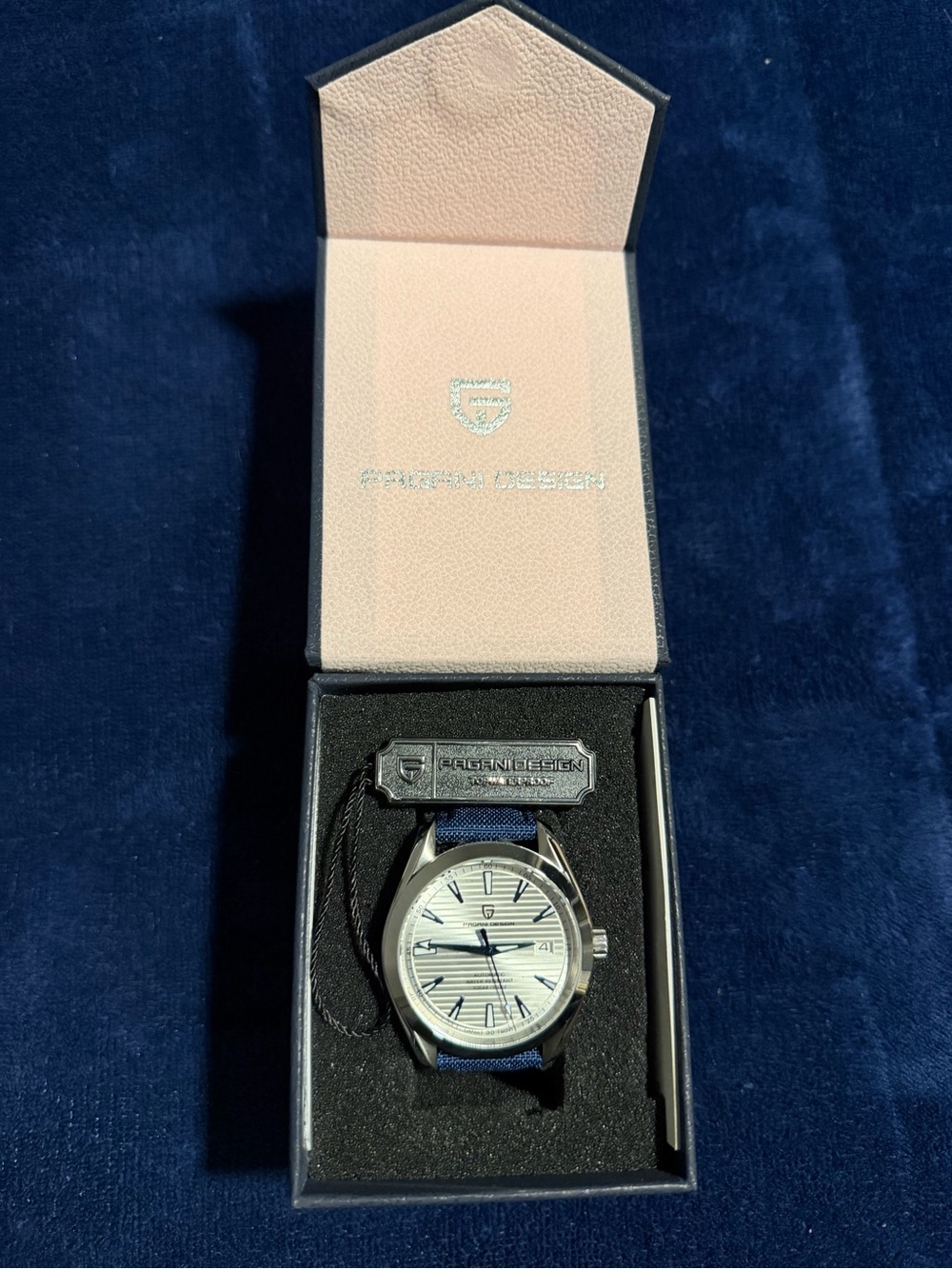 Pagani Design Men's Watch with Blue Strap and Silver Case - Picture 5 of 7